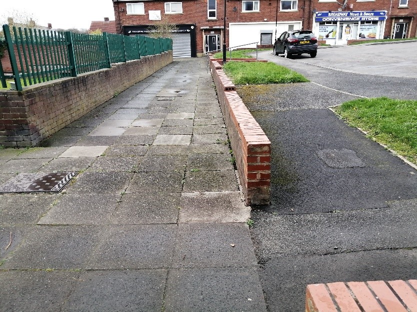 Swinton site issues showing uneven path