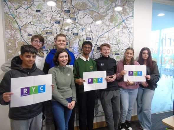 Rotherham Youth Cabinet group with logo