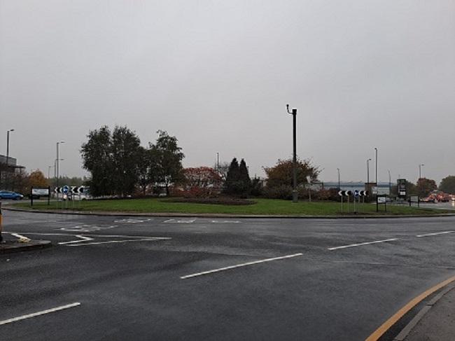 Road junction at parkgate