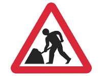 Roadworks sign