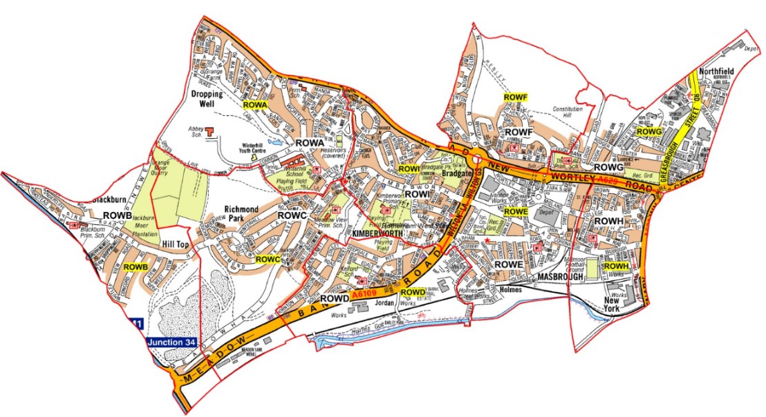 Proposed polling districts and polling places for Rotherham west
