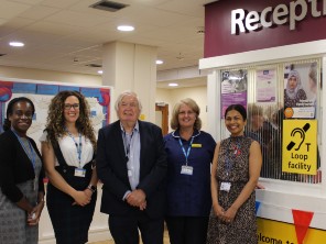 Staff with Cllr Roche at the Sexual Health Service.