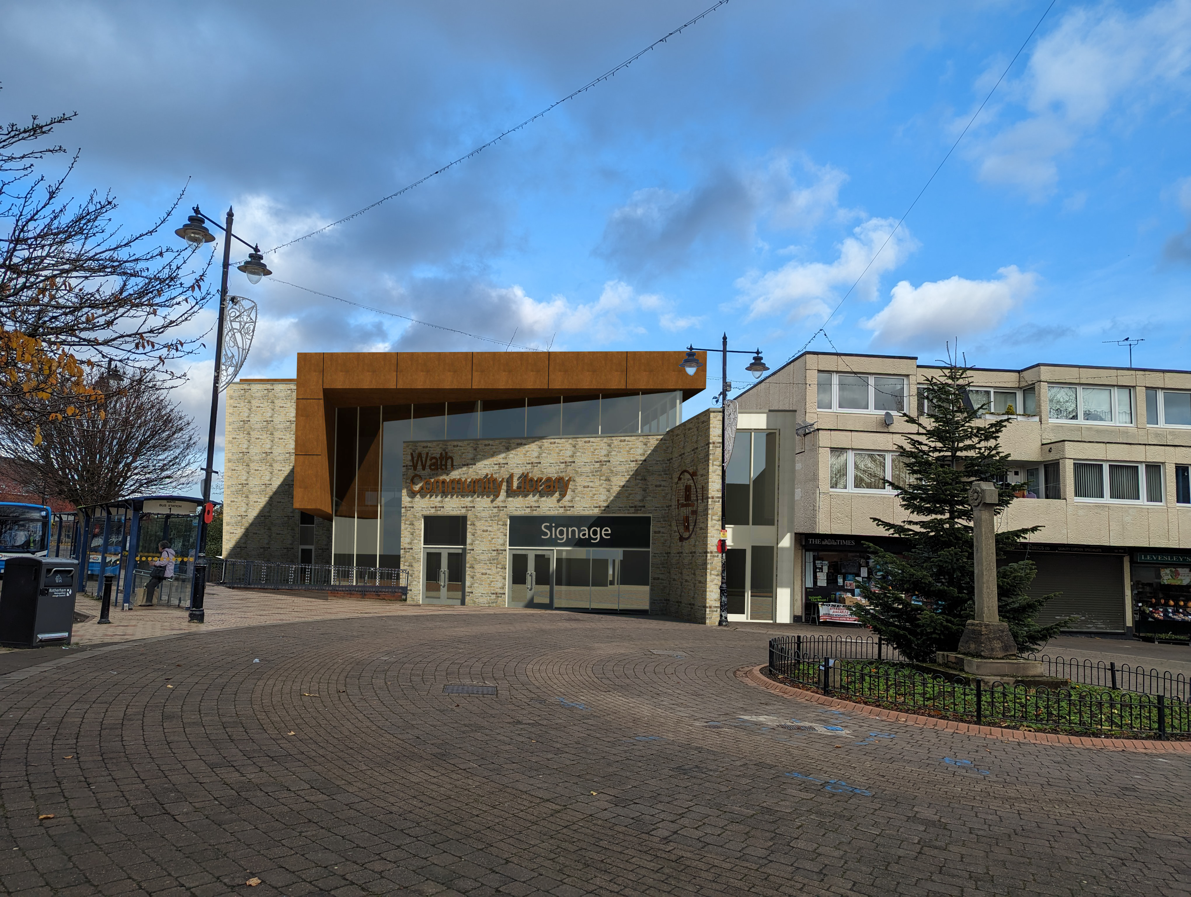 Wath library proposed front elevation