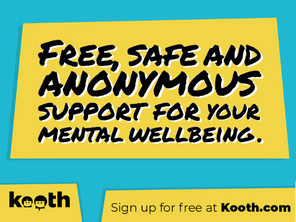 Free, safe and anonymous wellbeing support at Kooth.com