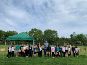 School children with their bunting