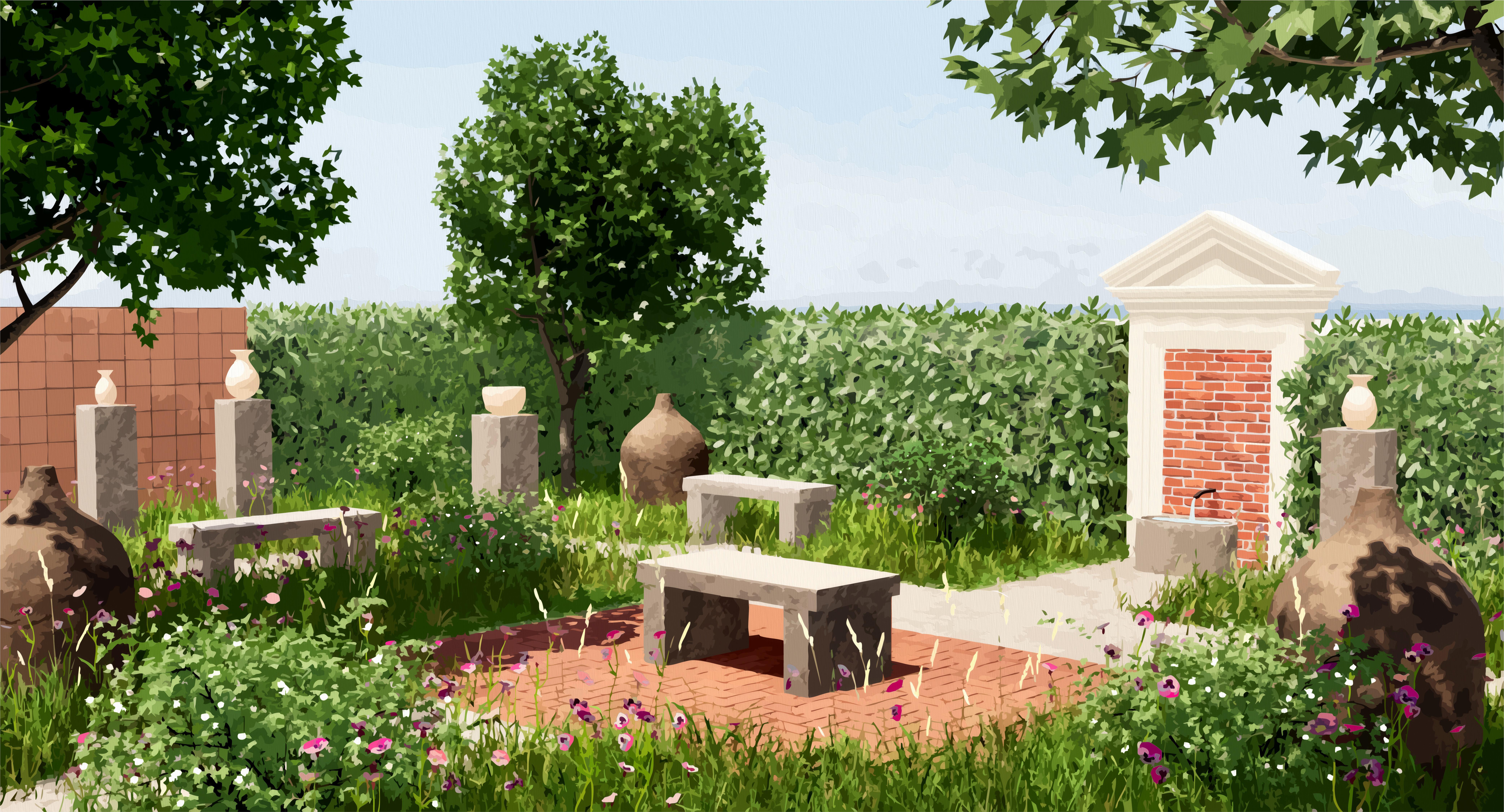 Wentworth woodhouse garden illustration