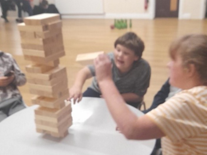 Brampton Seniors indoor Jenga activity