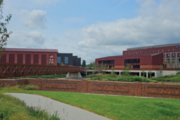 Forge Island view from Riverside Precinct