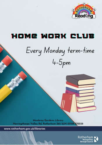 Homework club, every Monday
