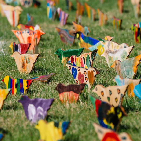 Hope Fields close up of bird art