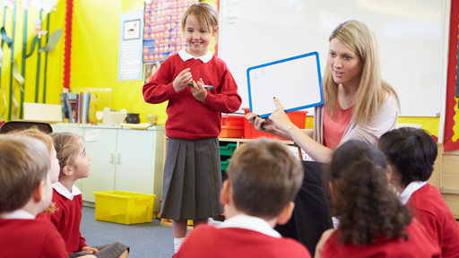 School children in a classroom