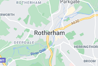 Map showing rotherham