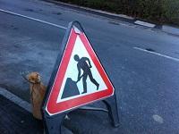 Roadworks sign