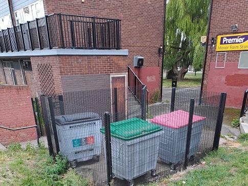 Bin store near the shops