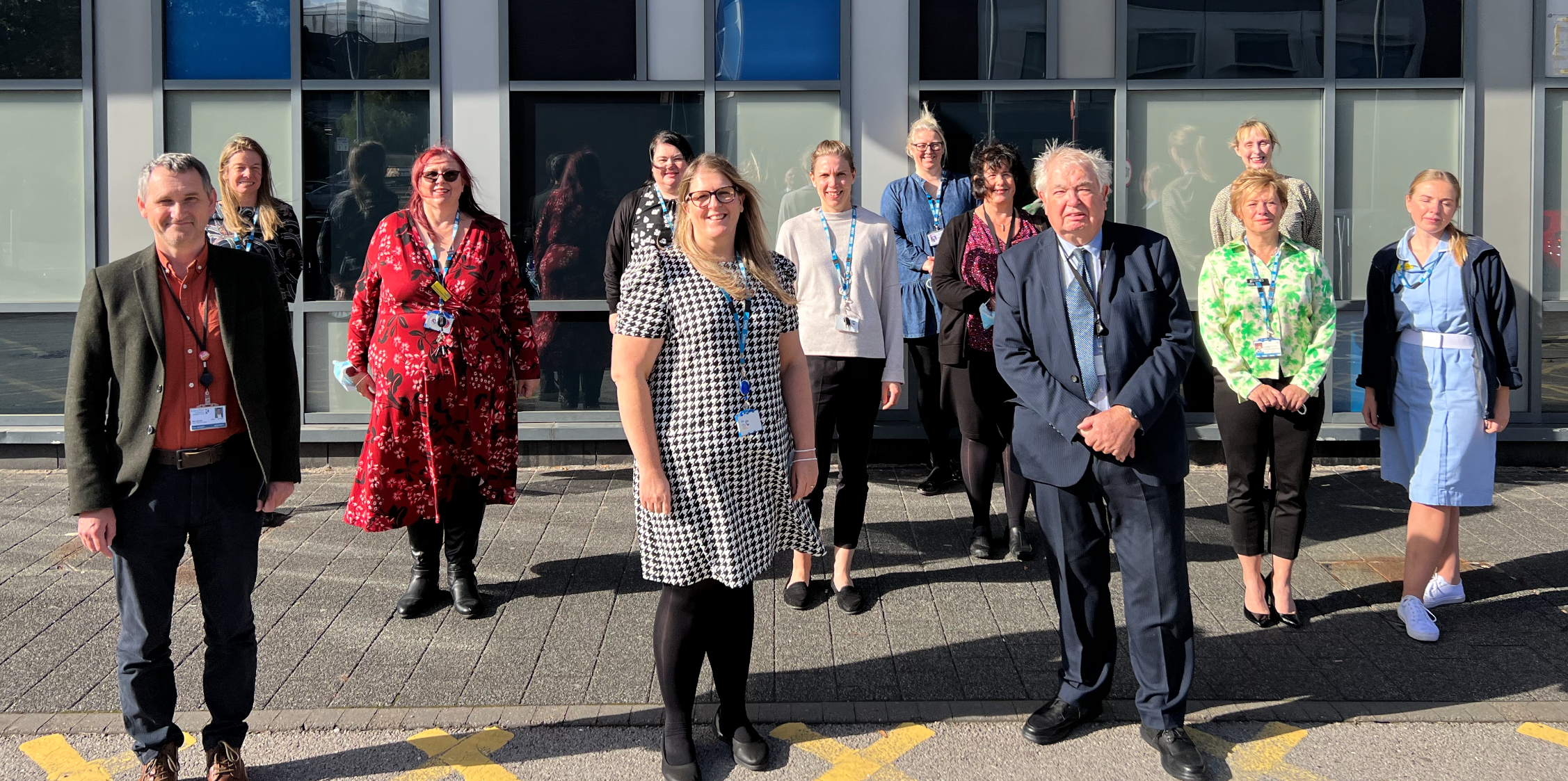 Cllr Roche, Council staff and some members of the nursing team.