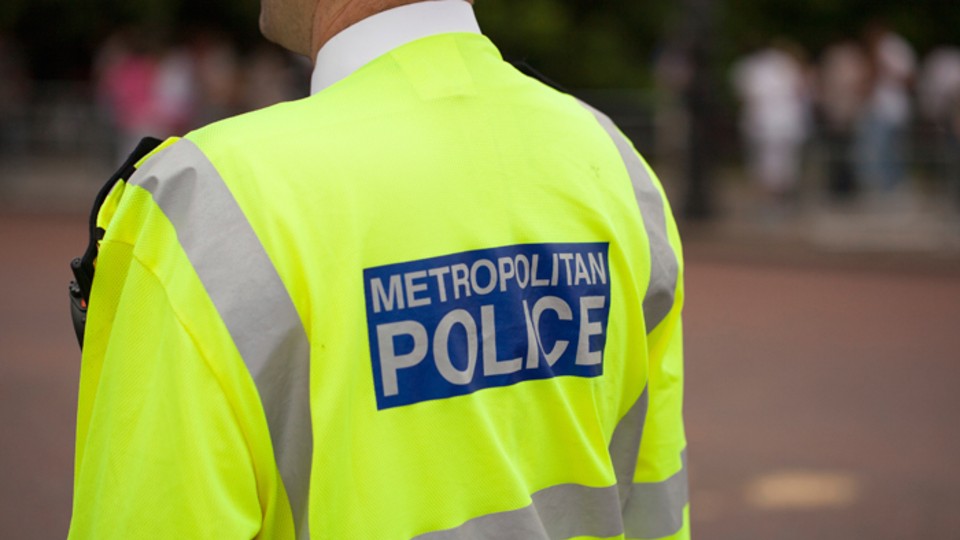 Police officer in hi-vis jacket