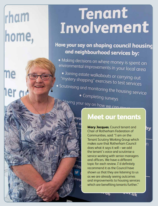 Photo of a Council Tenant and her experience of getting involved