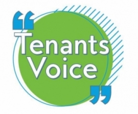 Tenants voice written over a green circle