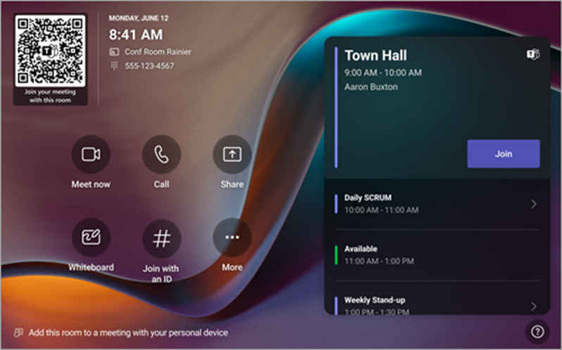 Screenshot of touch screen controls