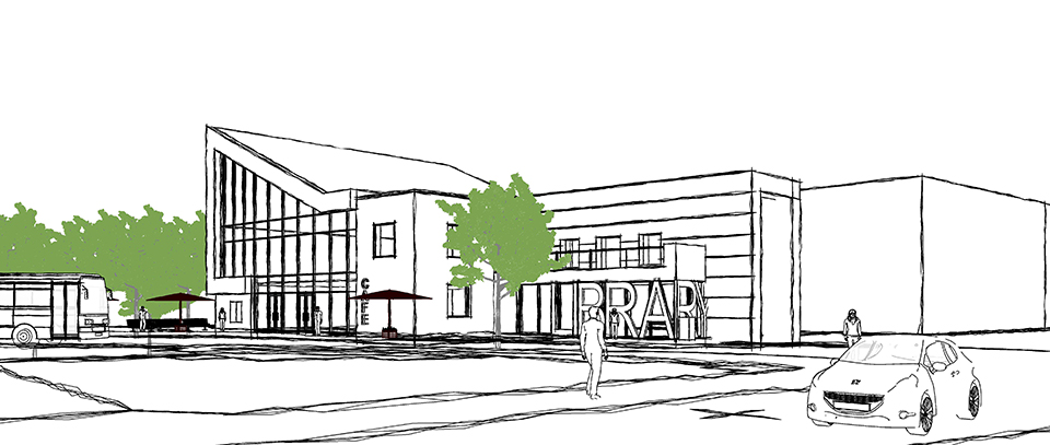 Wath library proposal option 2 view 1