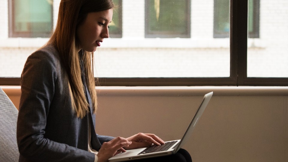 Woman with laptop