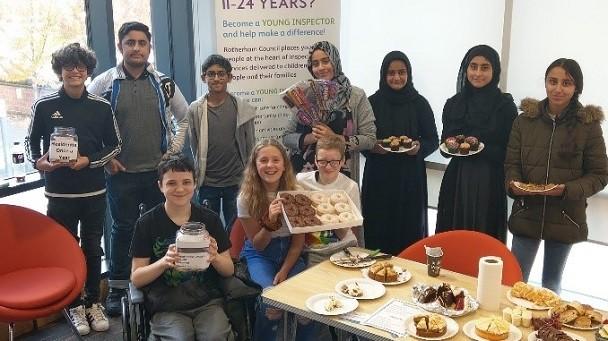 Group of young inspectors in Riverside House